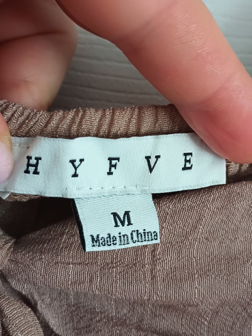 NWOT Hyfve High Waisted Tiered Flare Tan Color Pants. Size: Medium - Picture 6 of 8